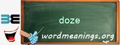 WordMeaning blackboard for doze